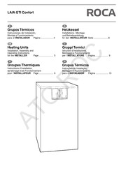 Roca LAIA GTI Confort Instrucciones De Instalación, Montaje Y Funcionamiento Para El Instalador