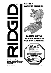 RIDGID CM1450 El Manual Del Propietario