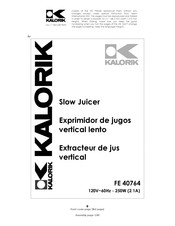 Kalorik FE 40764 Manual De Instrucciones