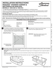 American Standard PASSAGE 1202-008 Instrucciones De Instalación