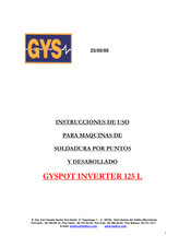 GYS GYSPOT 125 L Instrucciones De Uso