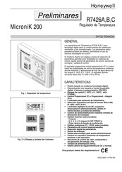 Honeywell R7426B Datos Técnicos