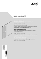 hawa Frontslide 60/B Planificación Y Instrucciones De Montaje