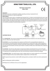 King Tony 33632110 Instrucciones De Operación