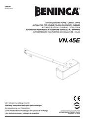 Beninca VN.45E Libro De Instrucciones Y Catálogo De Recambios