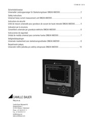 Camille Bauer SINEAX AM2000 Instrucciones De Seguridad