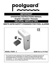 Poolguard PGRM-2 Manual De Instrucciones Para El Funcionamiento