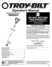 Troy-Bilt TB525CS Manual Del Operador