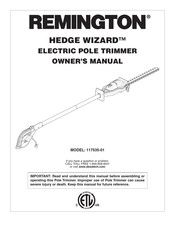 Remington HEDGE WIZARD 117535-01 Manual Del Propietário