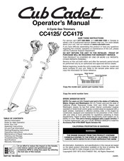 Cub Cadet CC4175 Manual Del Operador