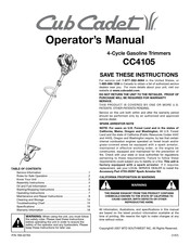 Cub Cadet CC4105 Manual Del Operador