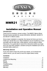 Jensen MWR21 Manual Del Usuario