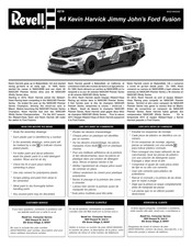 REVELL 4 Kevin Harvick Jimmy John's Ford Fusion Manual Del Usuario