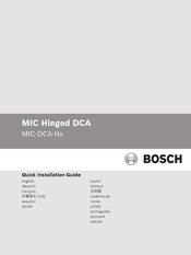 Bosch MIC Hinged DCA MIC-DCA-HGA Guía De Instalación Rápida