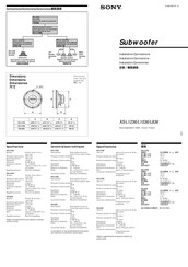 Sony XS-L1236 Instalación / Conexiones