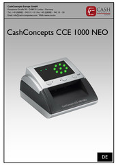 CashConcepts CCE 1000 NEO Manual Del Usuario