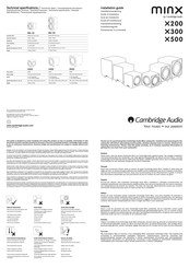 Cambridge Audio minx X500 Guia De Instalacion