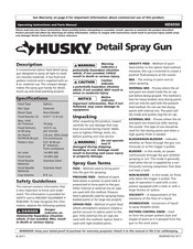 Husky HDS550 Manual De Instrucciones Y Lista De Piezas