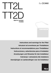 Nice TT2D Instrucciones Y Advertencias Para El Instalador