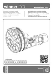 Automatismos Pujol WINNER PRO V3 1200/60 Instrucciones De Instalación Y Reglaje