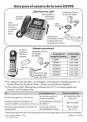 Uniden D2998-6 Guía Para El Usuario