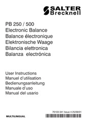 Salter Brecknell PB 250 Manual Del Usario