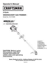 Craftsman WEEDWACKER 316.791890 Manual De Instrucciones