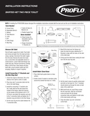 Proflo PF9002SWH Instrucciones De Instalación