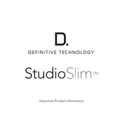 Definitive Technology StudioSlim Información Importante