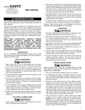 Little Giant PES-1000-PW Hoja De Instrucciones