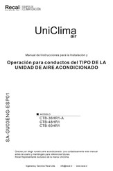 RECAL UniClima Air CTB-60HR1 Manual De Instrucciones Para La Instalación