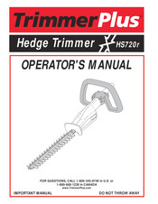 Trimmer Plus HS720r Manual Del Operador