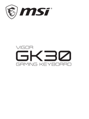 MSI VIGOR GK30 Manual De Instrucciones