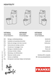 Franke 2000100956 Instrucciones De Montaje Y Servicio