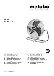 Metabo AV 18 Pro Manual Original