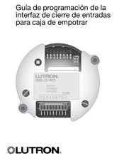 Lutron QSE-CI-WCI Guía De Programación