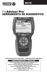 Matco Tools FixAdvisor Pro MD100 Instrucciones De La Operación