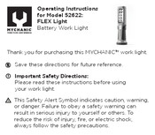 Mychanic 52622 Instrucciones Operativas