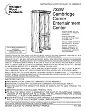 Whittier Wood Products 732W Hoja De Instrucciones Para Armado Inmediato