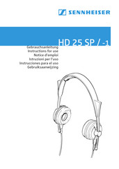 Sennheiser HD 25 SP/1 Instrucciones Para El Uso