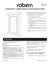 Robern FAIRHAVEN Instrucciones De Instalación