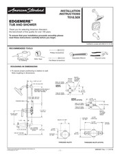 American Standard EDGEMERE T018.50 Serie Instrucciones De Instalación