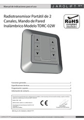 JAROLIFT TDRC-02W Manual De Indicaciones Para El Uso