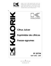 Kalorik FP 39794 Manual Del Usuario