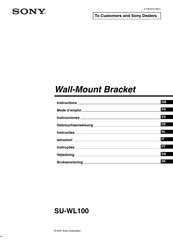 Sony SU-WL100 Instrucciones