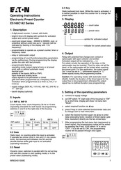 Eaton E5148C142 Serie Instrucciones De Operación