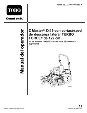 Toro Z Master Z419 Manual Del Operador