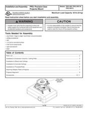 PEERLESS Mounts PRG-UNV-S Hoja De Instrucciones