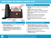 Yealink T27G Guía Rápida