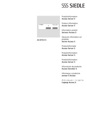 SSS Siedle AS 670-0 S Informacion De Producto